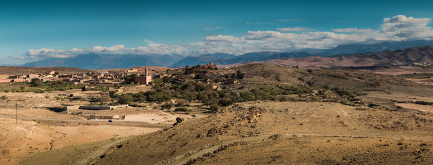 Wüstenpanorama in Marokko, Panoramafoto
