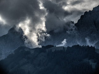 Wetterumschlag in den Bergen