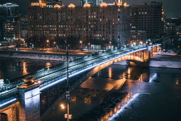 Fototapeta na wymiar Bridge at kyevskaya