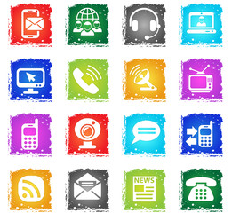 communication icon set