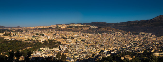 Fes Stadt in Marokko, Panoramafoto