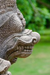 Fototapeta na wymiar Profile of guardian statue from Phanom Rung, Thailand