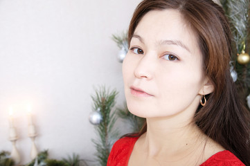 Asian woman face portrait in her thirties, beautifaul and elegan