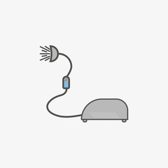A simple icon of nebuliser for steam inhalation of lung. 
