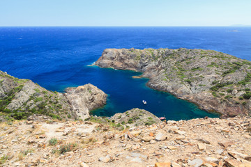 Fototapeta na wymiar Rocky coast at Cap de Creus (Costa Brava, Catalonia, Spain)