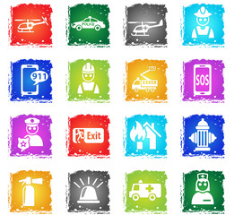 emergency icon set