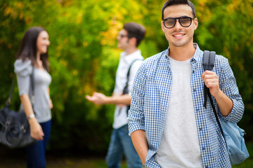 Students at the park