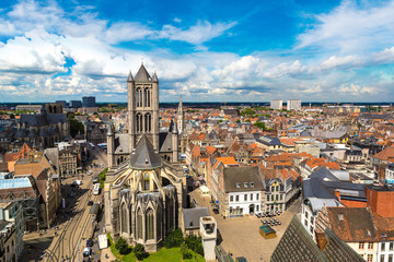 Fototapeta premium Panoramic view of Gent
