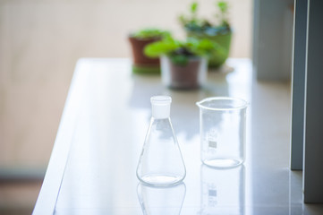 chemical laboratory. analysis. titration