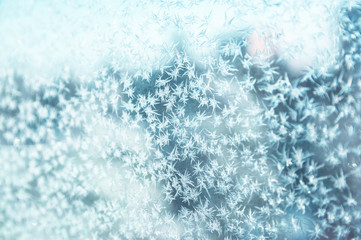 Frost pattern on a window. Background photo