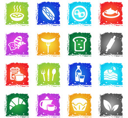 food and kitchen icon set