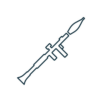 outline rocket launcher weapon clip art preview