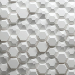 Hexagonal parametric pattern, 3d illustration - 132872838
