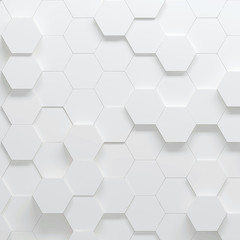 Hexagonal parametric pattern, 3d illustration - 132872863