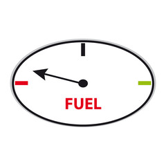Fuel control symbol on white background