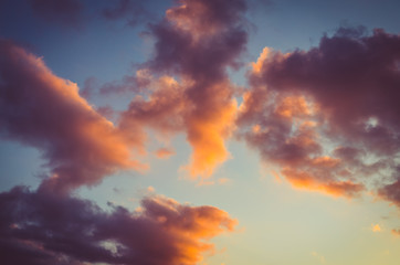Fototapeta premium beautiful colorful clouds