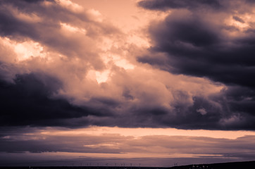 dramatic clouds in the sky