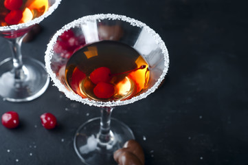 Cocktails with cherry