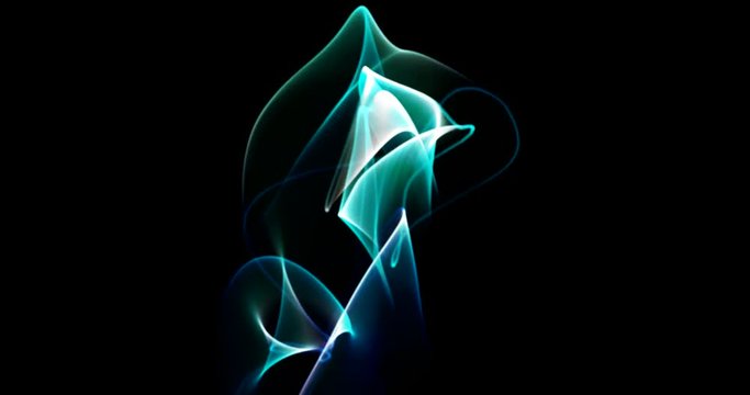 Dancing Lights Aurora 4k Particle Rendered Background Intro Clip in Blue
