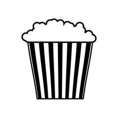 Vector popcorn icon. Food