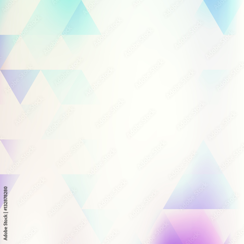 Poster Simple light background with transparent triangles