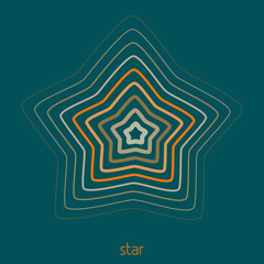 Simple outline star. Vector symbol