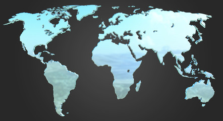 Fototapeta na wymiar World map Chrome