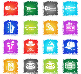 musical genre web icons