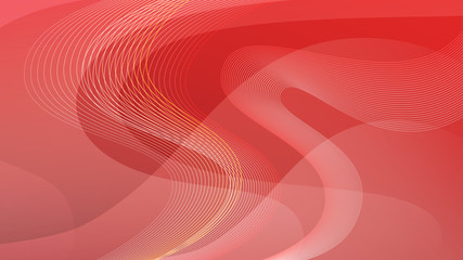 Red abstract S-curves
