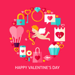 Happy Valentines Day Postcard