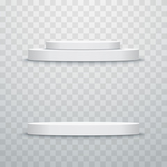 Round stage podium isolated. Vector illustration.