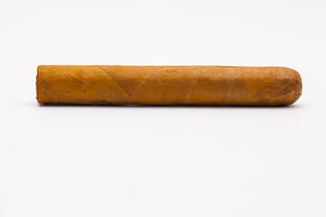 Luxury Cuban cigar and on the white desk