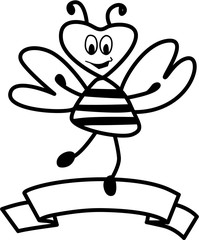 Cartoon Bee Banner
