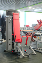 Interior of a fitness hall with fitness equipment