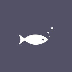 fish icon. animal sign