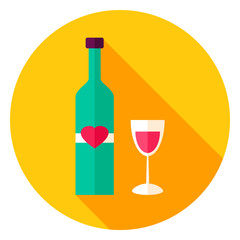 Lovely Wine Circle Icon