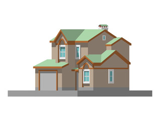 image of a private house. vector illustration