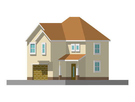 image of a private house. vector illustration