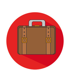 suitcase travel isolated icon vector illustration design