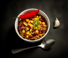 Chili con Carne on black