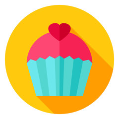 Sweet Cupcake Circle Icon