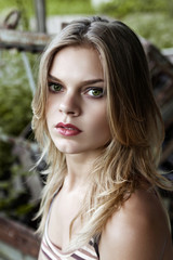 Naklejka premium Portrait of attractive girl