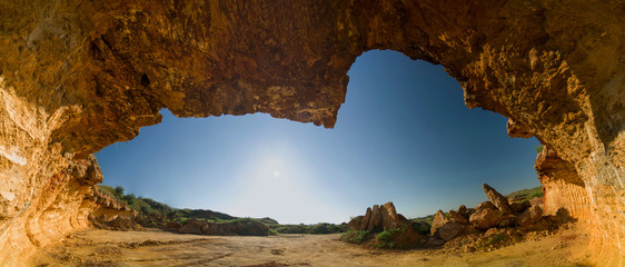 Grotto with sun views