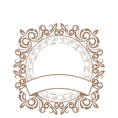 elegant victorian frame icon vector illustration design