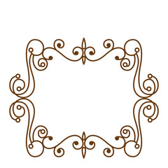 elegant victorian frame icon vector illustration design