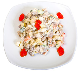 Traditional Russian salad 