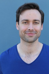 Fototapeta premium Striking man smiling close up