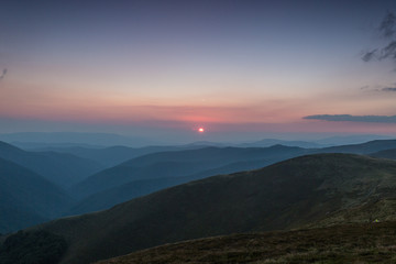 Obraz premium Sunset in the Carpathians