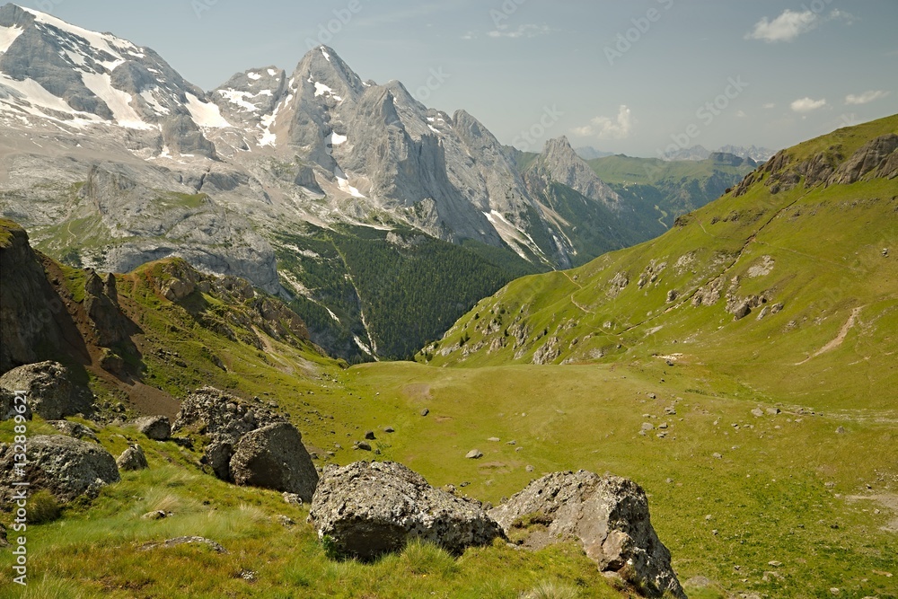 Wall mural dolomites mountain landscape