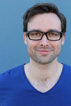 Handsome male with glasses portrait